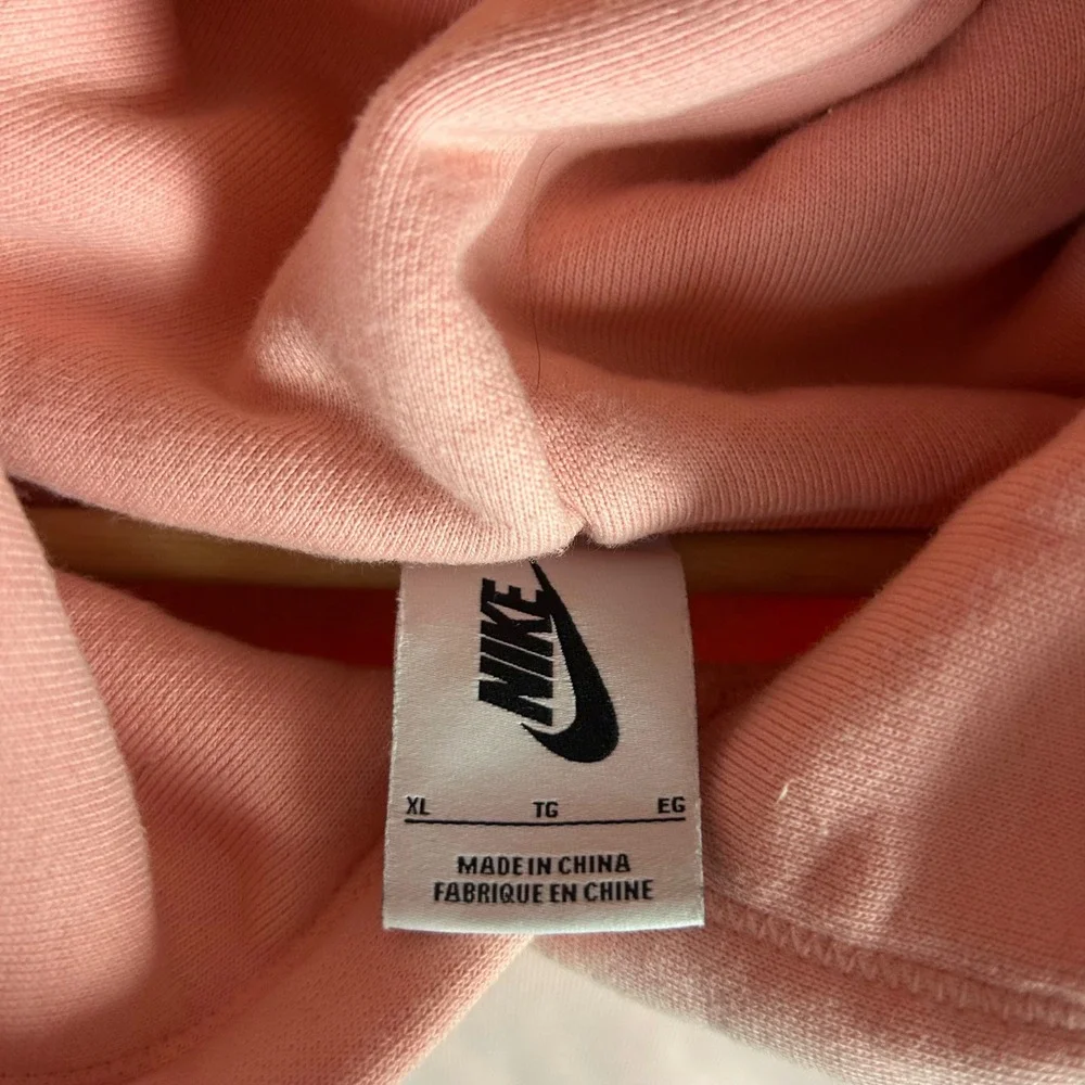 Nike Nikelab Hoodie X Olivia Kim XL CT2021-697 Bleached Coral Center Swoosh Pink